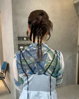 セミロング ヘアアレンジ 暖色/レイヤーカット 🌙オノユリカのヘアスタイル