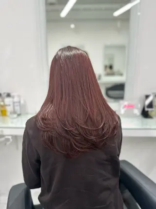 セミロング 💖ベージュ💖 MEARIのヘアスタイル