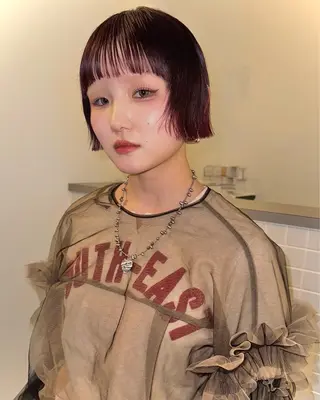 ショート カラー ブリーチ/似合わせ Kaito🦕/栄のヘアスタイル