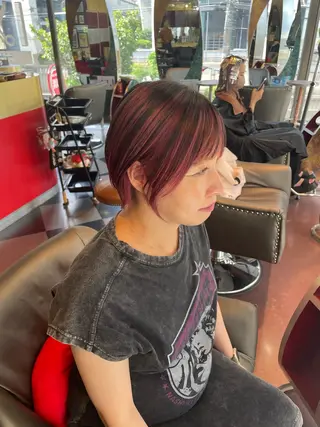 ショート カラー 👑派手髪/カット 👑ANRYのヘアスタイル