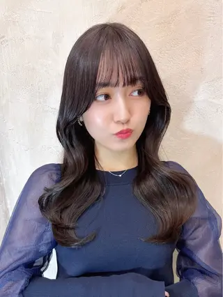 ロング カラー ヘアアレンジ 日本一の小顔カット/ ボブ/顔周り/韓国のヘアスタイル