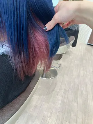 セミロング カラー Re:st所属・Miyavi/カラー ショートボブのヘアスタイル