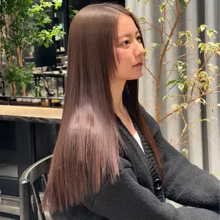 ロング カラー LANVERY所属・海外風レイヤーカット Haruのヘアスタイル