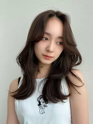 セミロング KURO/ズボラでも できる韓国ヘアのヘアスタイル