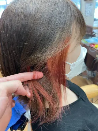 ミディアム カラー 🌈派手ハイトーン 🌈平山のヘアスタイル