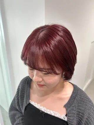ショート カラー 愛結 暖色カラー🎀🩰のヘアスタイル
