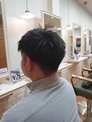 ショート メンズ ☆カットモデル募集 生駒富雄☆丸上のヘアスタイル