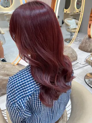 セミロング カラー 透明感カラー🤎 中川智帆のヘアスタイル