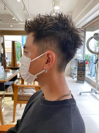 ショート カラー パーマ ヘアアレンジ メンズ メンズパーマの巨匠 鈴木純のヘアスタイル