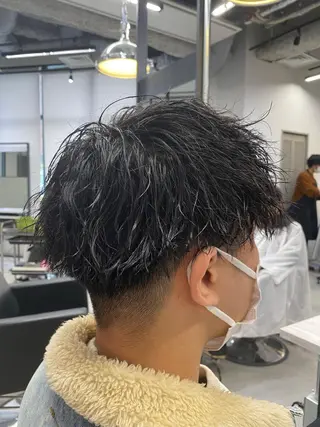 パーマ メンズ 【博多ハイライトカラ ー】中島啓太のヘアスタイル
