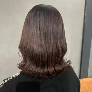 ミディアム カラー 🫧オリーブ/赤み消 し/暗髪🫧野本麗奈のヘアスタイル