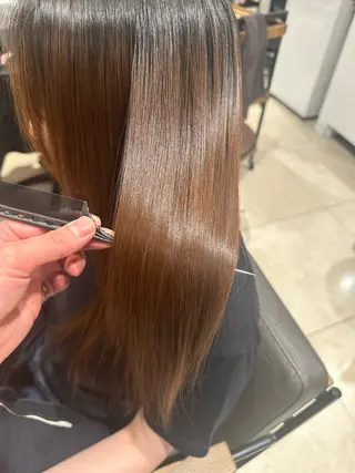 セミロング カラー パーマ ヘアアレンジ VIVIE【ヴィヴィ】所属・髪質改善/韓国風 レイヤー/田村祐樹のヘアスタイル