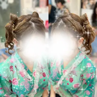 セミロング LARME りほのヘアスタイル