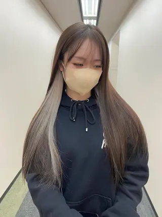 ロング 心斎橋ヘアカラー ブリーチmarinaのヘアスタイル