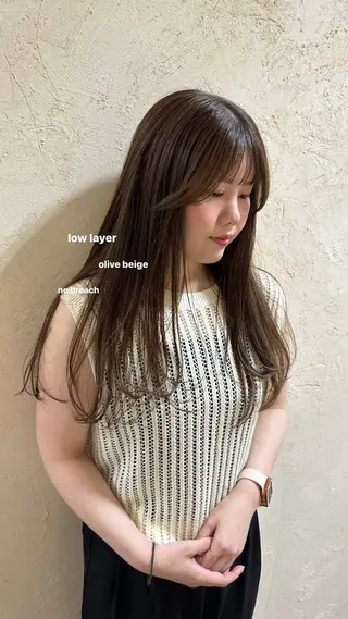 ロング カラー v-lab studio所属・韓国レイヤーカット/ 艶カラー/ noaのヘアスタイル