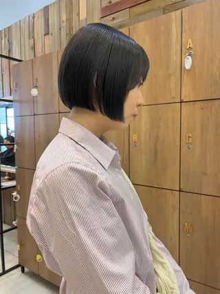 ショート 黒田瀬奈/ボブ まろやかベージュのヘアスタイル