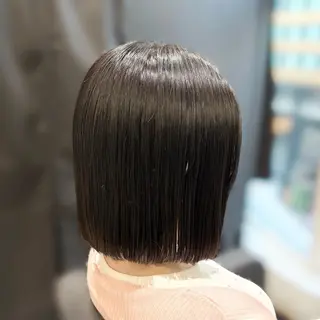 ミディアム みお🥣ボブ｜透明感 ｜髪質改善ストレートのヘアスタイル