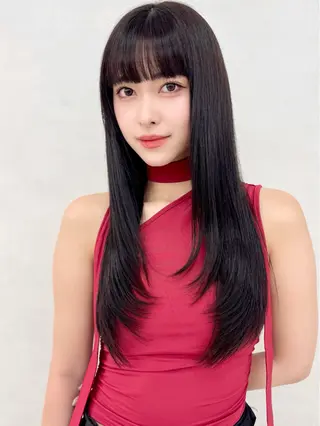 セミロング 🇰🇷韓国ヘア🤍 副店長/栗田のヘアスタイル