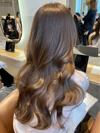 ロング 艶カラー/レイヤー/ 似合わせ/松沢州途のヘアスタイル