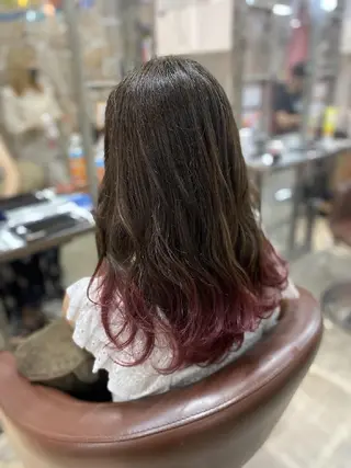 セミロング カラー メンズパーマ/ボブ/ レイヤー店長えのもとのヘアスタイル
