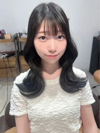 セミロング カラー パーマ ヘアアレンジ レイヤーカット ✨️進藤ひかりのヘアスタイル