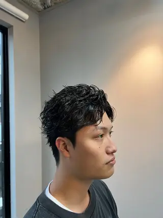 ショート パーマ メンズ Alo所属・メンズパーマ/表参道 モントのヘアスタイル