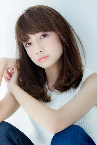 ミディアム セミロング カラー パーマ STAR所属・内藤 達也のヘアスタイル