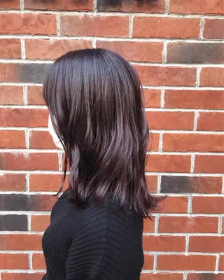 セミロング カラー ヘアアレンジ 酸性縮毛矯正🧴韓国 レイヤー/髪質改善のヘアスタイル