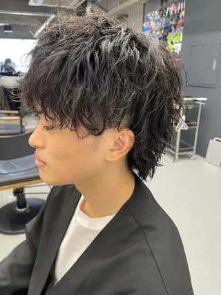 ショート パーマ メンズ 森本裕/オーナー/ スパイラルパーマのヘアスタイル