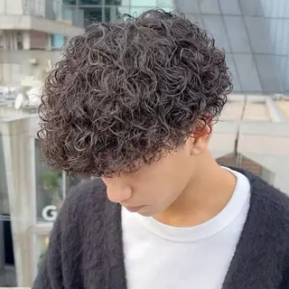ショート パーマ メンズ 似合わせパーマ🔥 河浪  大智のヘアスタイル