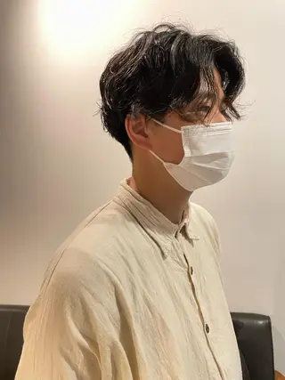 パーマ メンズ silo所属・silo MOKA 顔周りカット🦦のヘアスタイル