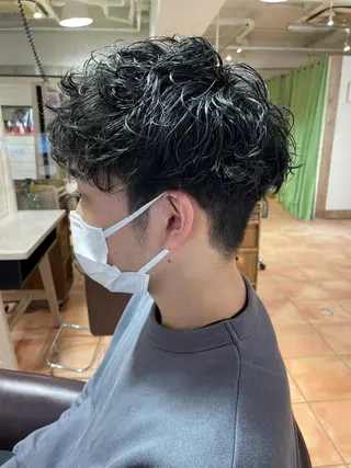 ショート パーマ メンズ 辻堂メンズ特化 YU-YAのヘアスタイル