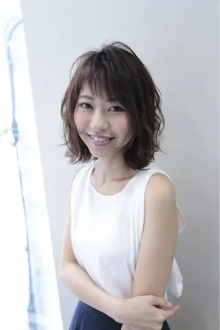 ショート パーマ 農添 杏のヘアスタイル