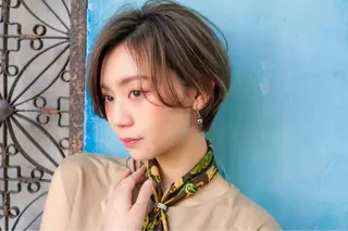 ショート カラー 髪質改善　ANFINI 仙台所属・仙台Ｉ韓国レイヤー Ｉ髪質改善Ｉ伊藤拓海のヘアスタイル