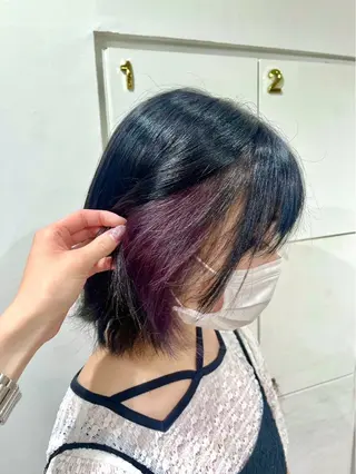 ミディアム カラー 新宿/レイヤー/ ブリーチ/西川翔真のヘアスタイル