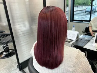 セミロング カラー 🌷艶感カラー🌷 富施 優花のヘアスタイル