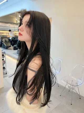 ロング カラー 🖤韓国透明感カラー /渋谷/nana🖤のヘアスタイル