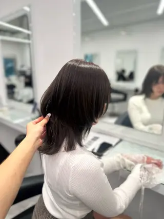 ミディアム 💖ベージュ💖 MEARIのヘアスタイル