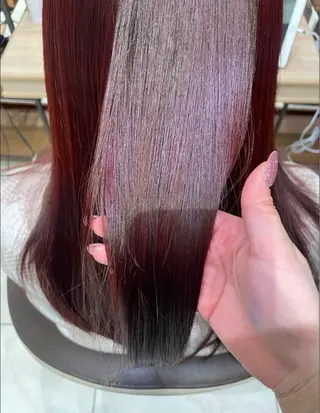 ロング 縮毛矯正/ まなかのヘアスタイル