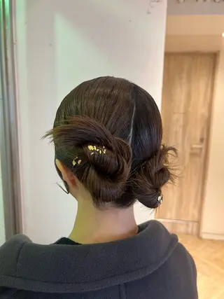 ミディアム ヘアアレンジ SALOWIN川崎WEST店所属・🌷川崎/アレンジ/ 暖色ボブ/コトネ🌷のヘアスタイル