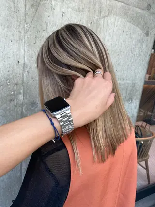 セミロング カラー 🌈透明感カラー ✨松田龍也🌈のヘアスタイル