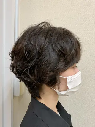 ショート パーマ やりすぎないパーマ ニュアンスパーマのヘアスタイル