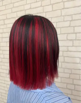 ミディアム カラー r i n k aのヘアスタイル