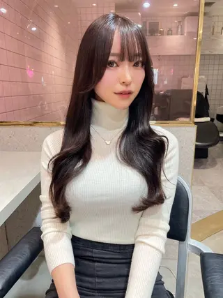 ロング カラー 韓国ヘア🤍顔周り/ 髪質改善✨/林遼一郎のヘアスタイル