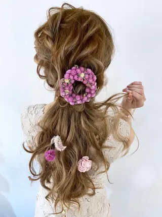 ロング ヘアアレンジ Hair and Make Encourage所属・ヘアメイク エンカレッジのヘアスタイル