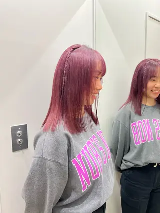 ロング カコ/レイヤーカット ヘアアレンジのヘアスタイル