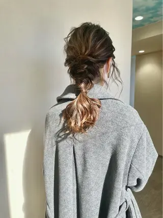 ヘアアレンジ 松井那津子 /ハイライトブリーチのヘアスタイル