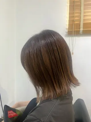 ミディアム カラー ✨🎨ブリーチなし 透明感カラー✨美友のヘアスタイル