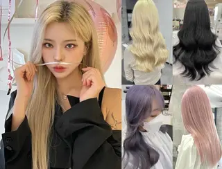 ロング カラー 韓国ヘア🩵 🩵BIZEのヘアスタイル