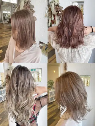 ミディアム カラー パーマ ヘアアレンジ キッズ 美容室 ソンリエのヘアスタイル